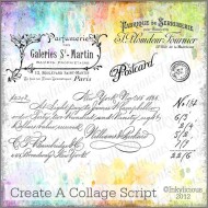 Vintage Script Stamp Set