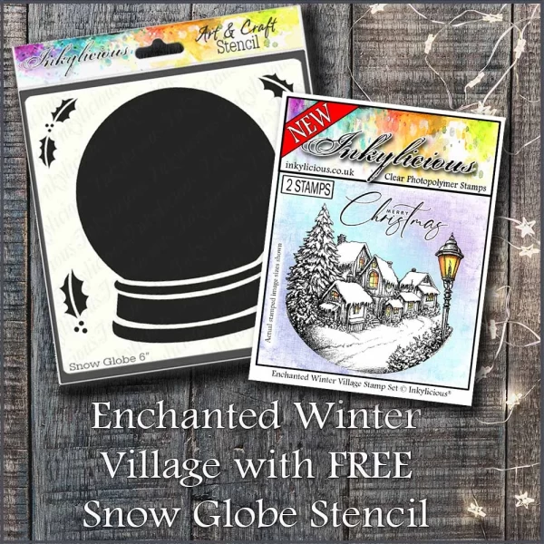 Enchanted Winter Village FREE Stencil