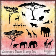 Serengeti Plains Stamp Set