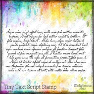 Tiny Text Script Stamp