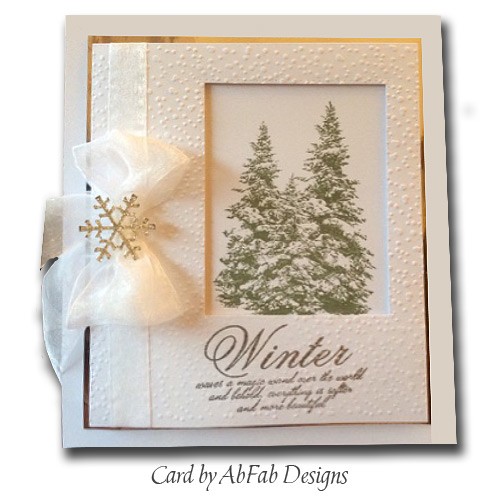 Winter Snow Pine Stamp Single