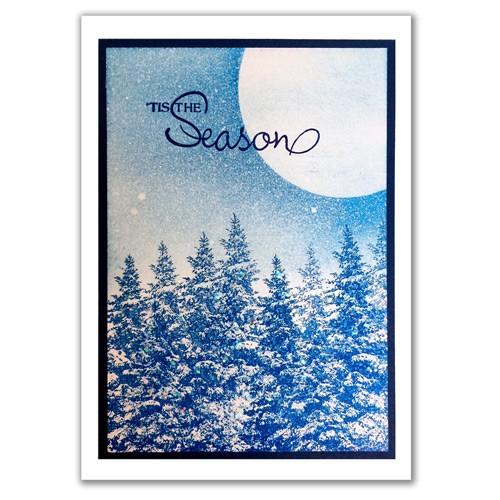 Winter Snow Pine Stamp Single