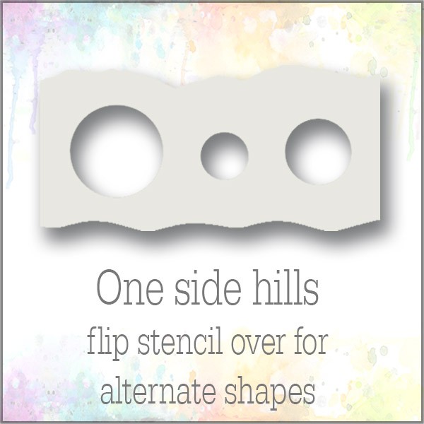 Mountain Hills Valley Sun Moon Stencil Set