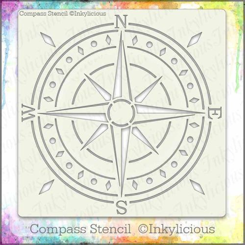 Compass Stencil 6"